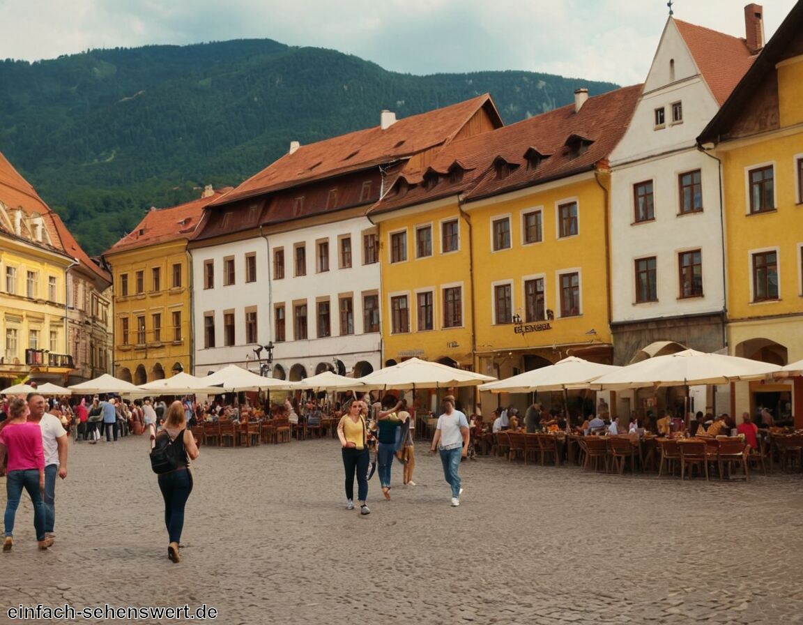 Flanieren über den Rathausplatz der Altstadt - Brasov » Kronstadt und seine atemberaubende Altstadt  